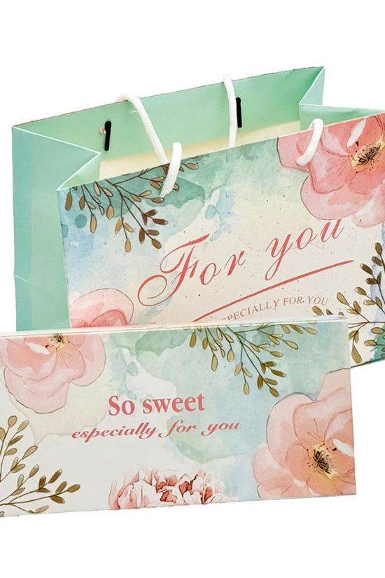 Printed Paper Bag Silk Handle To Suit Slim Rectangular Box - TEM IMPORTS™