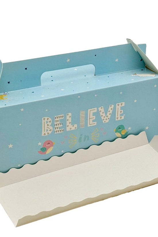 Printed Paper Cake Box Handle With Tray - Dream Big Theme - TEM IMPORTS™