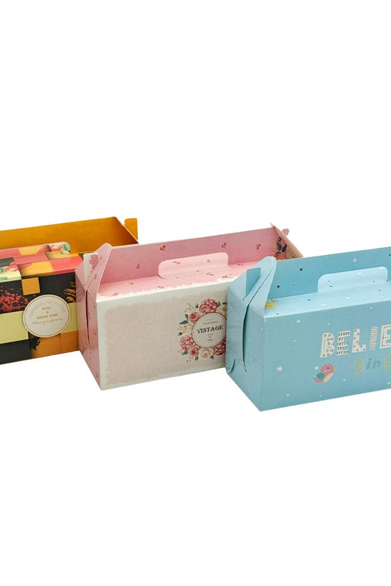 Printed Paper Cake Box Handle With Tray - Dream Big Theme - TEM IMPORTS™