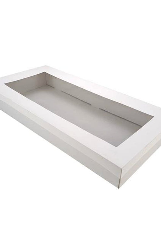 Rectangle White Catering Tray Lid With PET Window - Suit Large Tray - TEM IMPORTS™