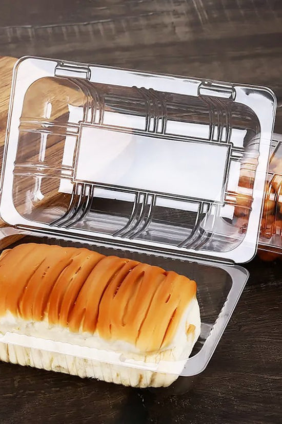 Rectangular Plastic Cake Hinged Container - TEM IMPORTS™