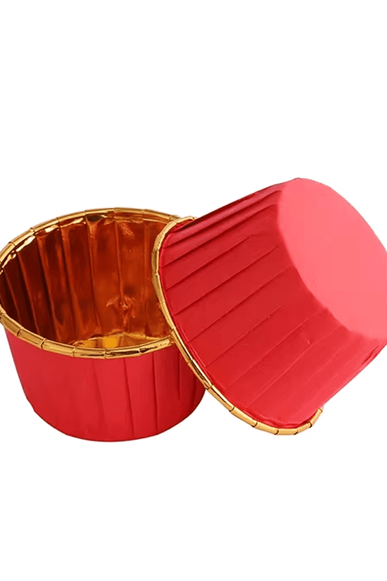 Red And Gold Foil Baking Paper Cup - TEM IMPORTS™