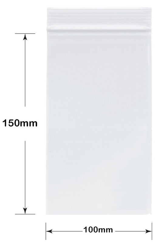 Resealable Bags - LDPE - 150mm x 100mm Clear - TEM IMPORTS™