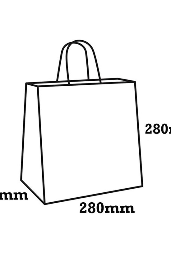 Retail Takeaway White Twisted Handle Paper Bag - Small (UberEats Styled) - TEM IMPORTS™
