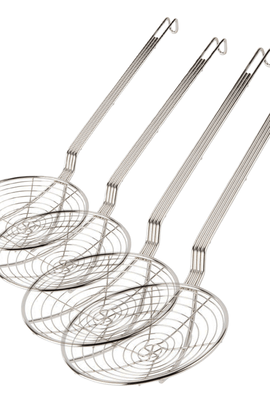 Round Chrome Spiral Wire Skimmer - TEM IMPORTS™