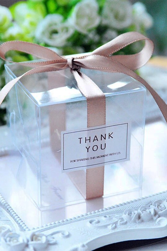Transparent PVC Cube Box - 50x50mm - TEM IMPORTS™