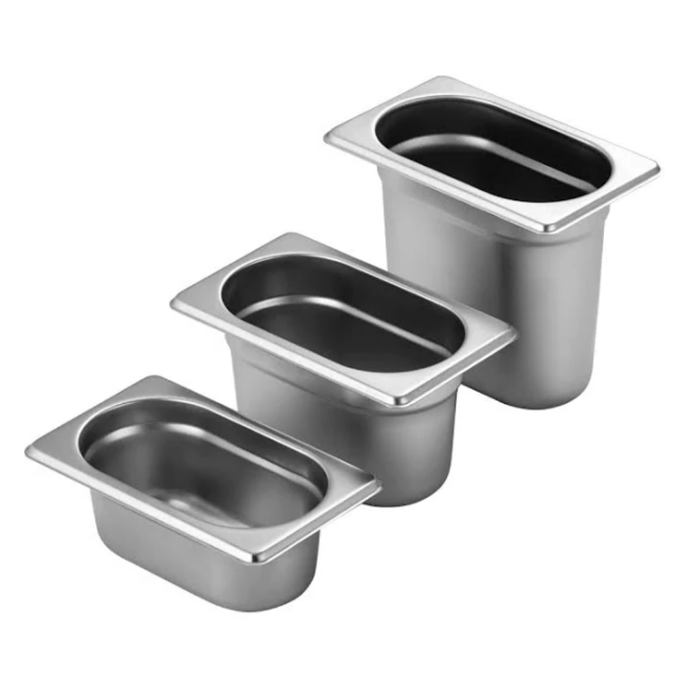 1/9 Size Anti-Jam Gastronorm Stainless Steel Steam Pan – 65mm Deep