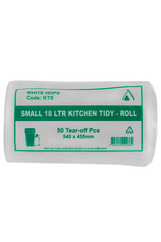 Small 18Ltr Kitchen Office Tidy Bin Liners - White - TEM IMPORTS™