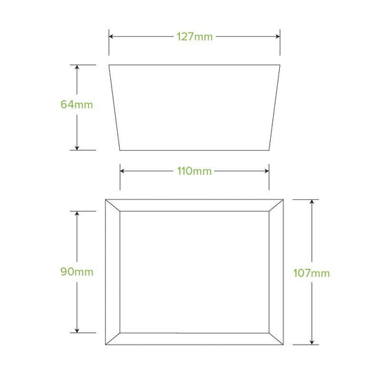 Small BioBoard Lunch Box - 200pcs/Ctn - TEM IMPORTS™