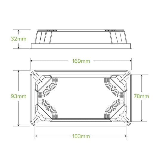 Small Clear PET Sushi Tray Lid - 600/CTN - TEM IMPORTS™