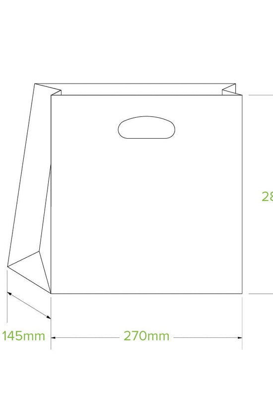 Small Die Cut Handle Kraft Paper Bags - 250/CTN - TEM IMPORTS™