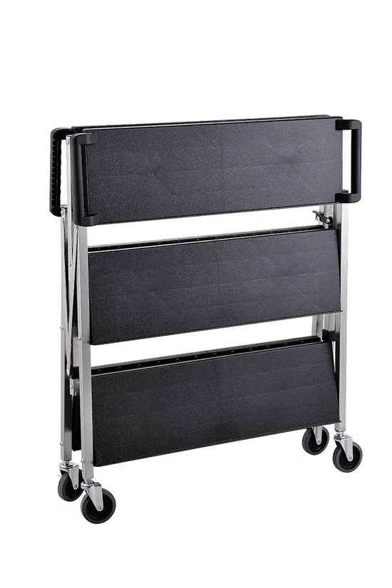 Small Foldable Utility Service Trolley Black - TEM IMPORTS™