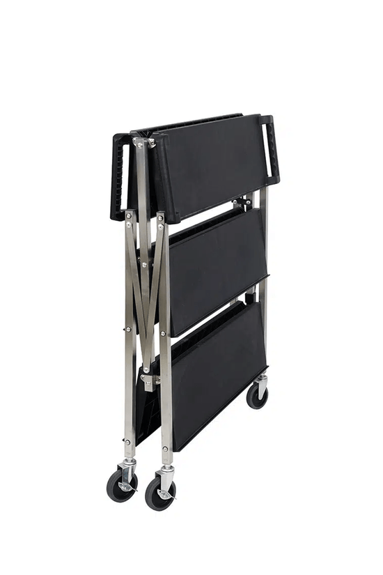 Small Foldable Utility Service Trolley Black - TEM IMPORTS™
