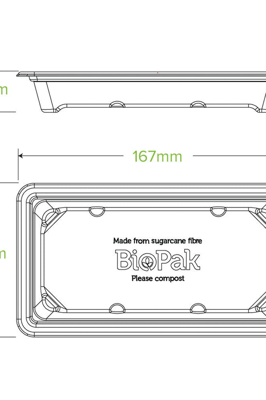 Small Natural Plant Fibre Sushi Tray - 600pcs/Ctn - TEM IMPORTS™