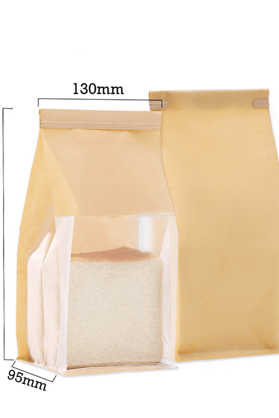 Small Paper Bread Bag Window - Kraft - TEM IMPORTS™