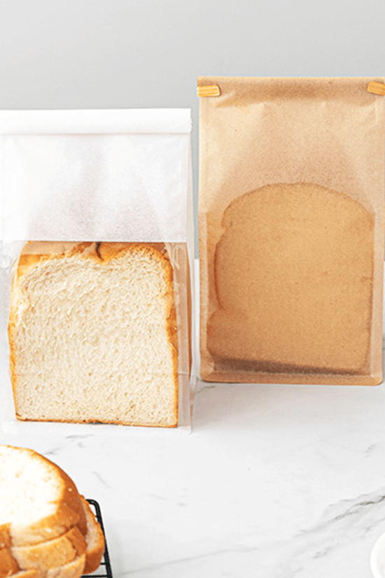 Small Paper Bread Bag Window - Kraft - TEM IMPORTS™
