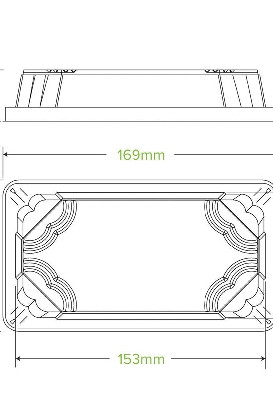 Small PLA Sushi Tray Lid - 600pcs/Ctn - TEM IMPORTS™