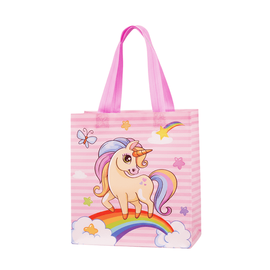 Small PP Printed Unicorn & Butterfly Non - Woven Bag - Pack of 10 - TEM IMPORTS™