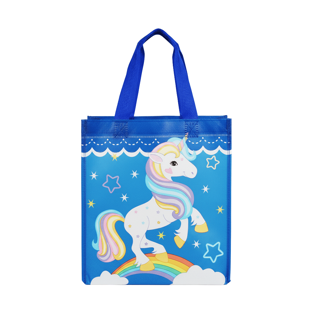 Small PP Printed Unicorn & Rainbown Non - Woven Bag - Pack of 10 - TEM IMPORTS™