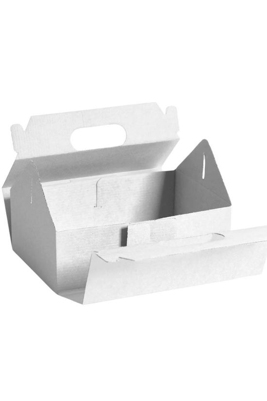 Small Premium Enviro Plain White Carry Tray Box - TEM IMPORTS™