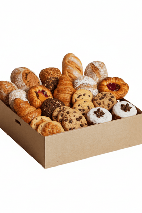 Small Square Kraft Corrugated Catering Tray *H80 - 100/CTN - TEM IMPORTS™