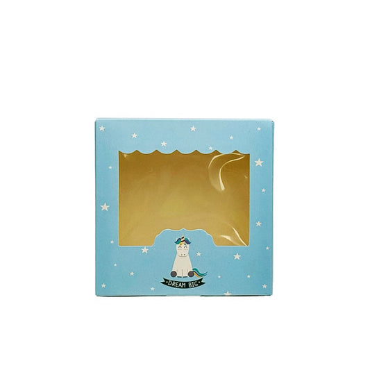 Small Square Printed Paper Box Window - Dream Big Theme - TEM IMPORTS™