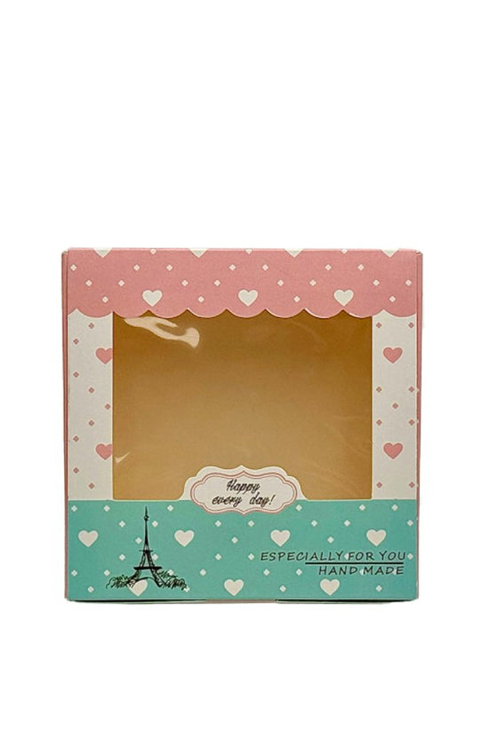 Small Square Printed Paper Box Window - Paris Theme - TEM IMPORTS™