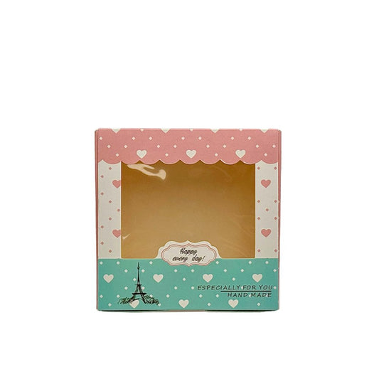 Small Square Printed Paper Box Window - Paris Theme - TEM IMPORTS™