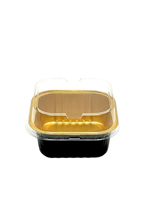 Square Clear PET Lid To Suit 150mL Foil Cake Tin Base - TEM IMPORTS™