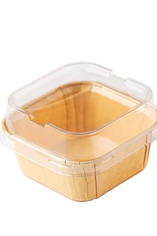 Square Clear PET Lid To Suit Paper Liner Cases - TEM IMPORTS™