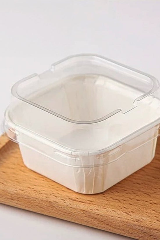 Square Clear PET Lid To Suit Paper Liner Cases - TEM IMPORTS™
