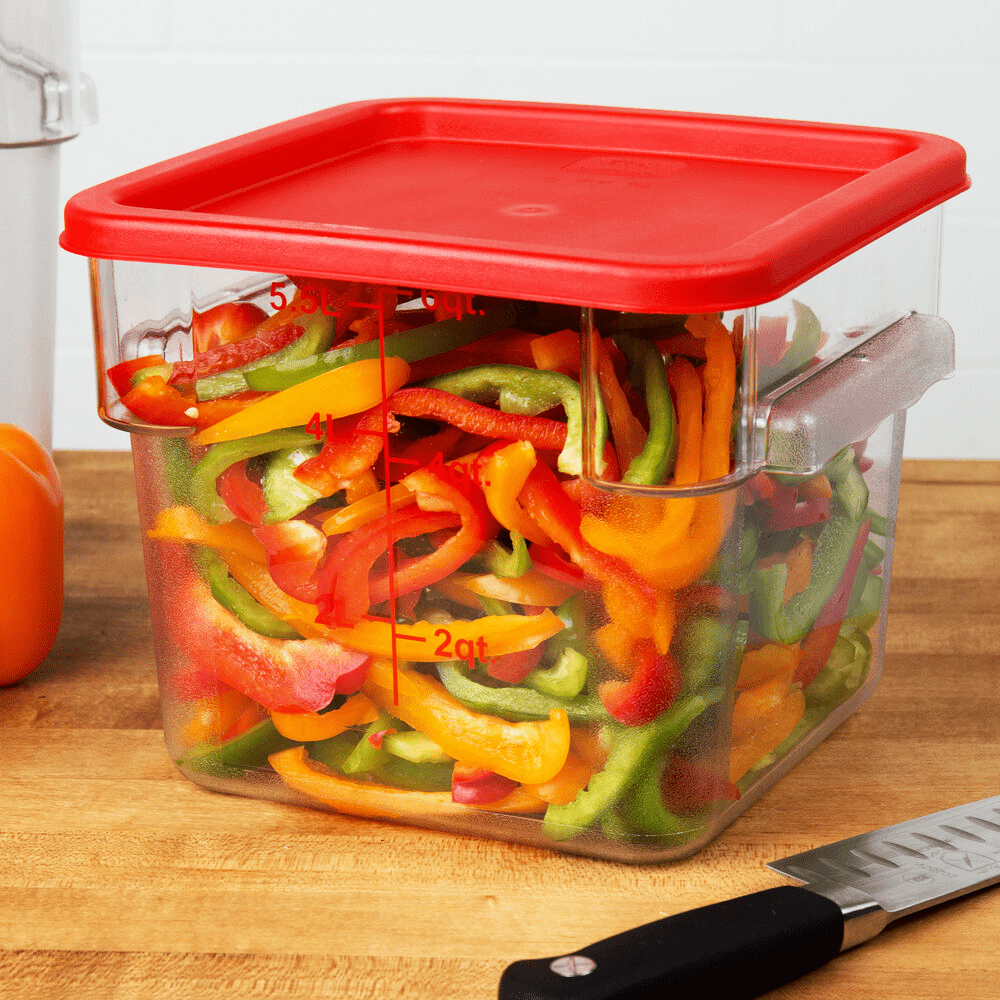 Square PE Lid Red To Suit 5.7lt & 7.6lt - TEM IMPORTS™