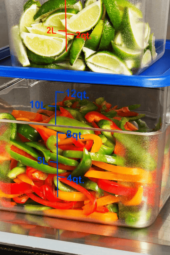 Square Polycarbonate Storage Food Containers 17.2lt/18qt - TEM IMPORTS™