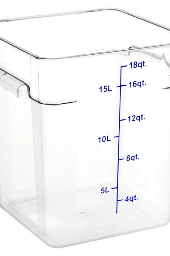 Square Polycarbonate Storage Food Containers 17.2lt/18qt - TEM IMPORTS™