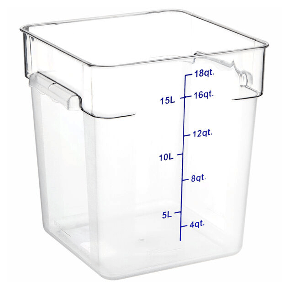 Square Polycarbonate Storage Food Containers 17.2lt/18qt - TEM IMPORTS™