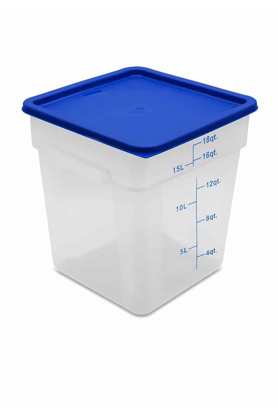 Square Polycarbonate Storage Food Containers 17.2lt/18qt - TEM IMPORTS™