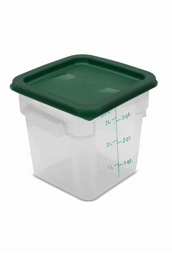 Square Polycarbonate Storage Food Containers 3.8lt/4qt - TEM IMPORTS™