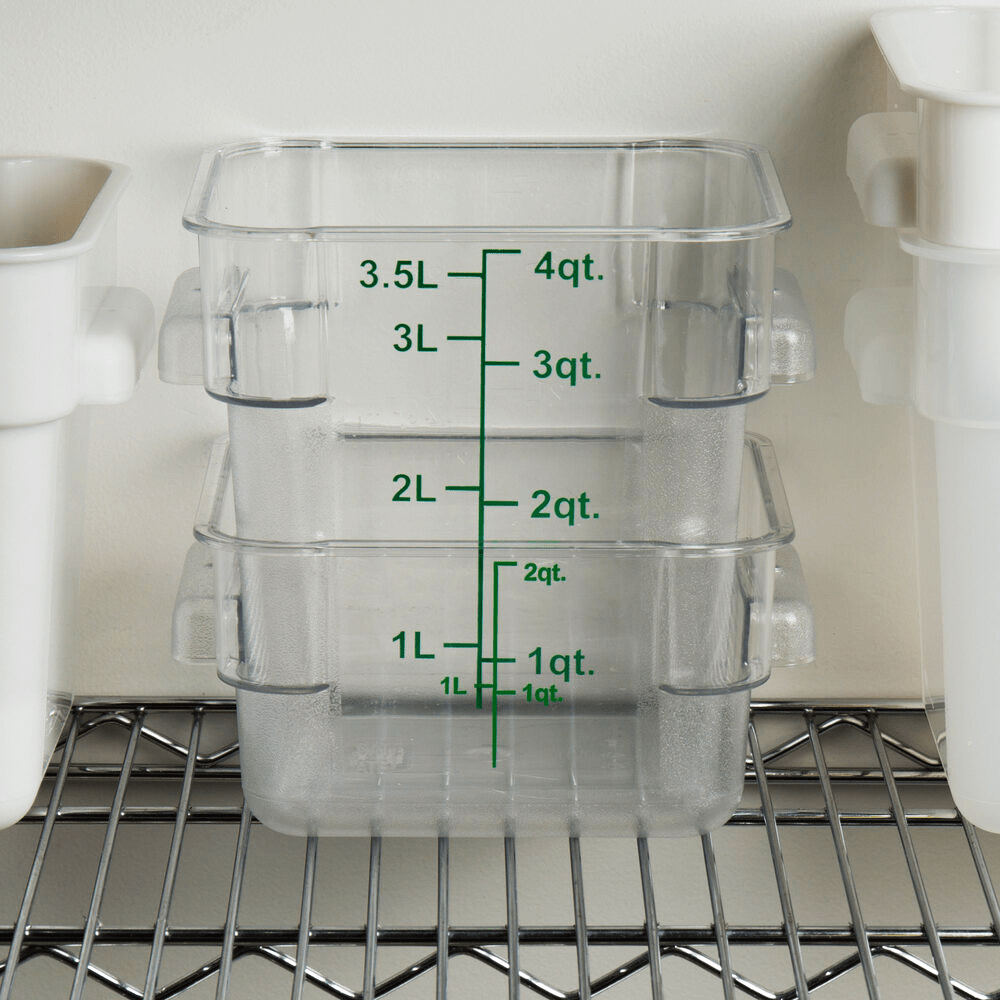 Square Polycarbonate Storage Food Containers 3.8lt/4qt - TEM IMPORTS™