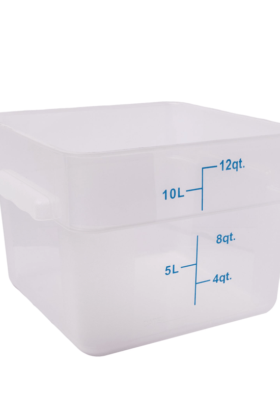 Square PP Storage Food Containers Translucent 11.4lt/12qt - TEM IMPORTS™