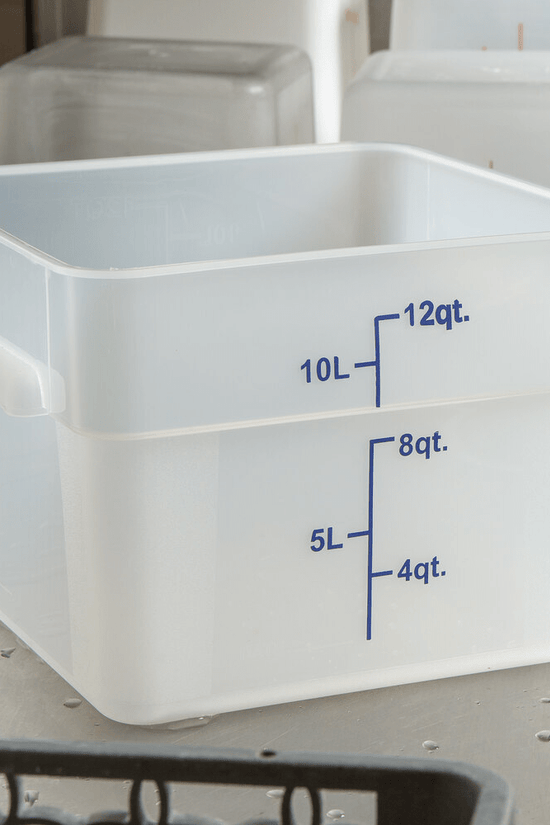 Square PP Storage Food Containers Translucent 11.4lt/12qt - TEM IMPORTS™