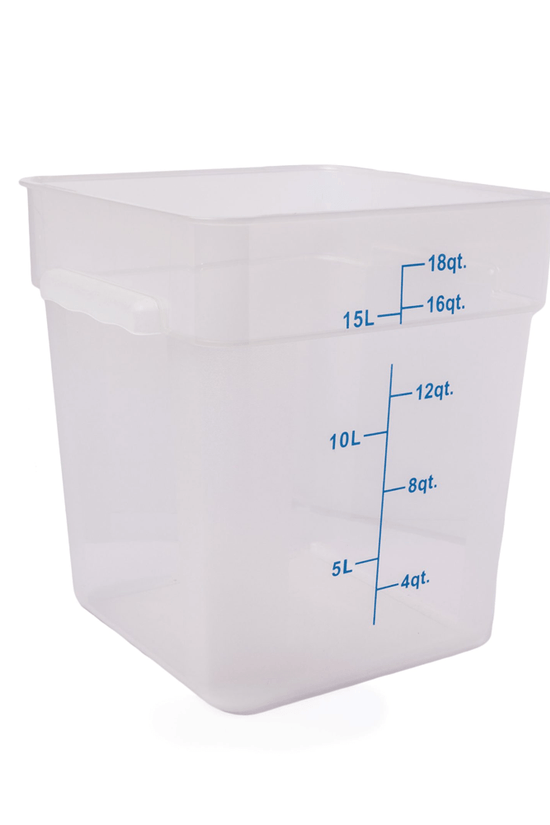 Square PP Storage Food Containers Translucent 17.2lt/18qt - TEM IMPORTS™
