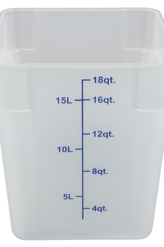 Square PP Storage Food Containers Translucent 17.2lt/18qt - TEM IMPORTS™