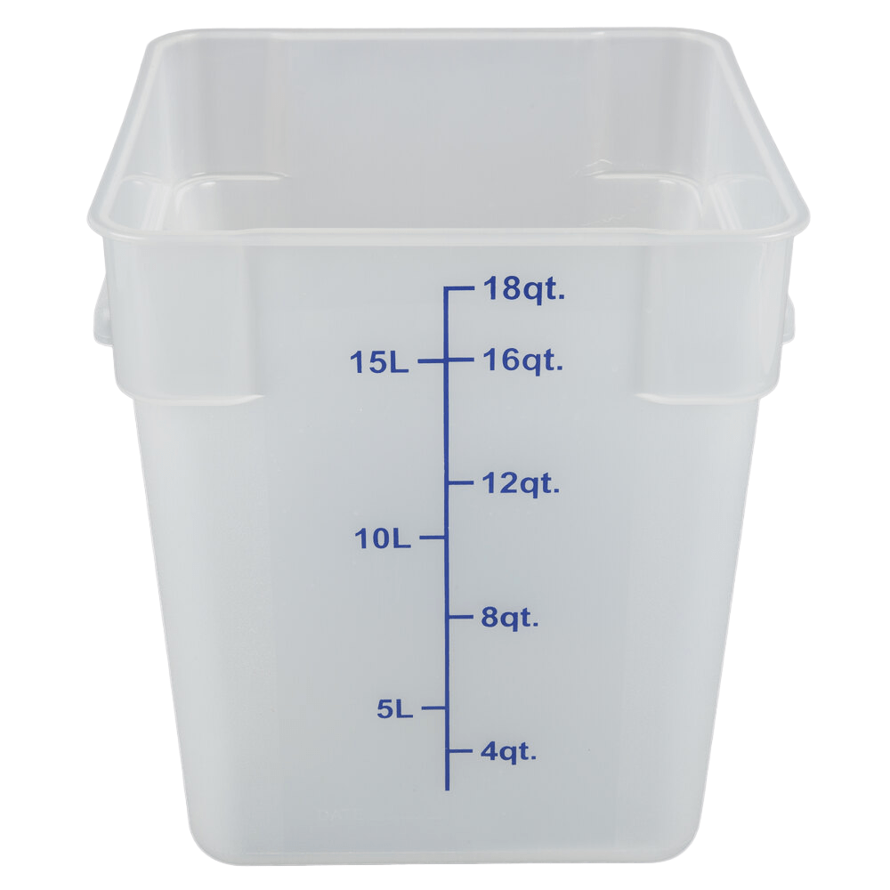 Square PP Storage Food Containers Translucent 17.2lt/18qt - TEM IMPORTS™