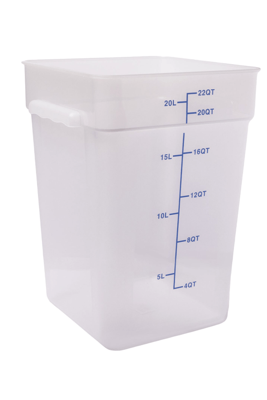 Square PP Storage Food Containers Translucent 20.0lt/22qt - TEM IMPORTS™