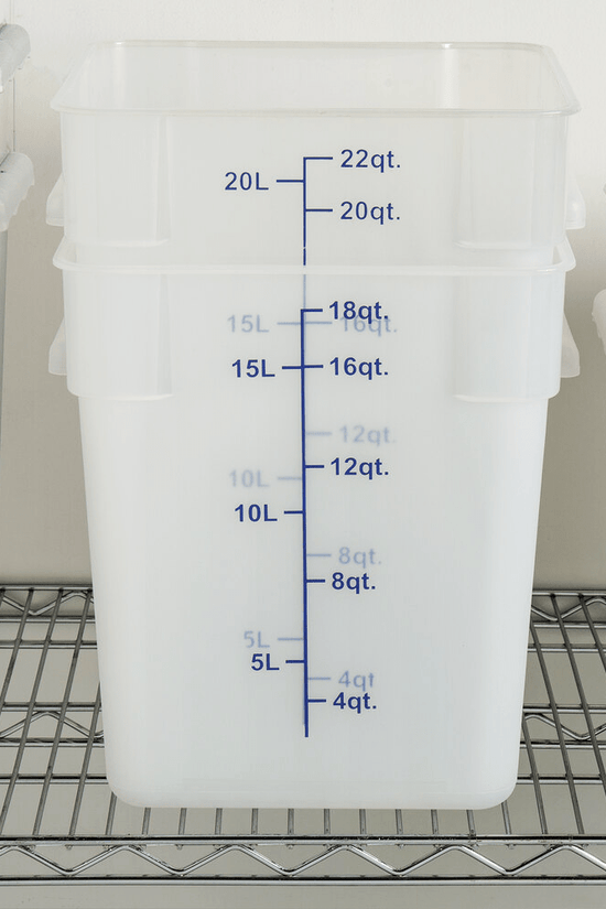 Square PP Storage Food Containers Translucent 20.0lt/22qt - TEM IMPORTS™