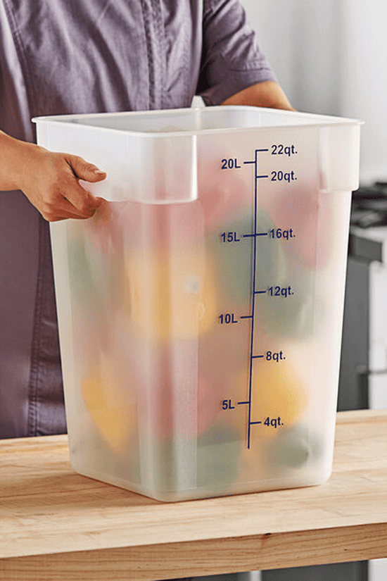 Square PP Storage Food Containers Translucent 20.0lt/22qt - TEM IMPORTS™