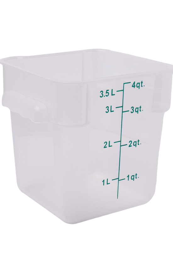 Square PP Storage Food Containers Translucent 3.8lt/4qt - TEM IMPORTS™