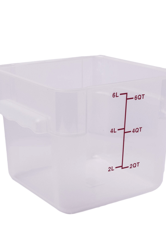 Square PP Storage Food Containers Translucent 5.7lt/6qt - TEM IMPORTS™