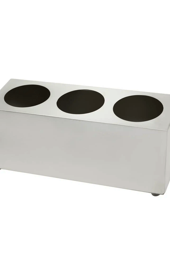 Stainless Steel Cutlery Cylinder Holder 3 Hole - TEM IMPORTS™