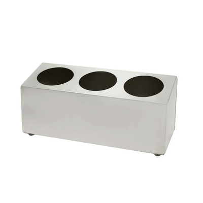 Stainless Steel Cutlery Cylinder Holder 3 Hole - TEM IMPORTS™